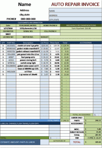 Auto Invoice Update Template - Ready-made Office Templates