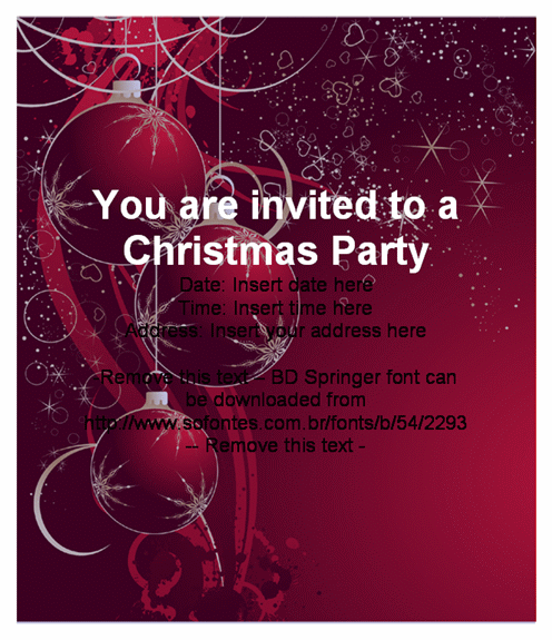 Beautiful Christmas Party Invitation Card Christmas Cards Ready 