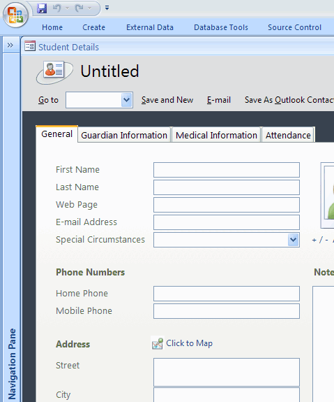 Students Database Template Students Information Record Access 