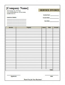 Free Tour Service Invoice Template | Invoices | Ready-Made Office Templates