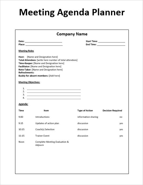 16+ Meeting Agenda Templates: Save Time & Stay Focused